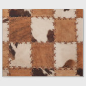 クローズアップ革パッチワークのテクスチャ付き背景。 ラッピングペーパー (フラット)