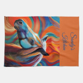 クローズアップ馬頭 キッチンタオル (横)