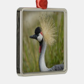 クローズアップ黒冠クレーン メタルオーナメント (右)