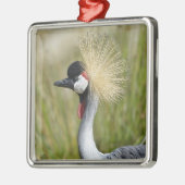 クローズアップ黒冠クレーン メタルオーナメント (左)