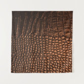 クローズアップ:ワニ革のテクスチャ。 タペストリー (正面(横))