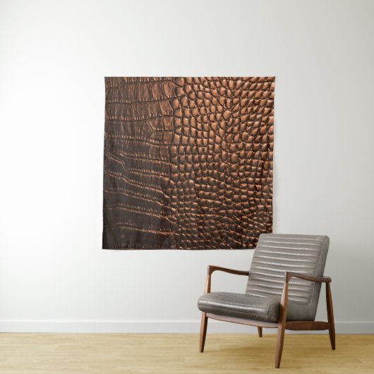 クローズアップ:ワニ革のテクスチャ。 タペストリー (インサイチュ)