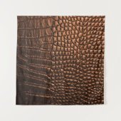 クローズアップ:ワニ革のテクスチャ。 タペストリー (正面)