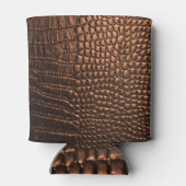 クローズアップ:ワニ革のテクスチャ。 缶クーラー (裏面)