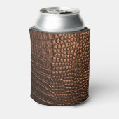 クローズアップ:ワニ革のテクスチャ。 缶クーラー (缶裏面)