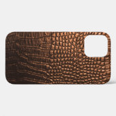 クローズアップ：ワニ革のテクスチャ。 Case-Mate iPhoneケース (裏面 (横))