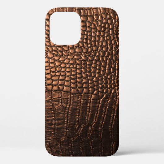 クローズアップ：ワニ革のテクスチャ。 Case-Mate iPhoneケース (裏面)
