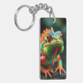 クローズアップiguanaポートレート キーホルダー (正面左)