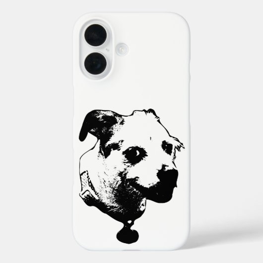 クローズアップTerrier Mix Art iPhoneケース Case-Mate iPhoneケース (裏面)