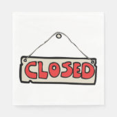 クローズドサイン紙ナプキンス スタンダードランチョンナプキン (正面)