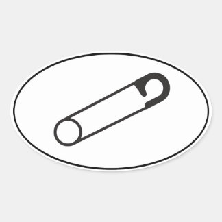 クローズドセーフティピンステッカー |サポート | Ally 楕円形シール