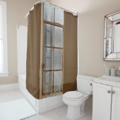 クローズド澄んガラス8パネル窓 シャワーカーテン (インサイチュ)