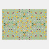 クローズニットサンクスギビング秋コージー秋セージ ラッピングペーパーシート (正面3)