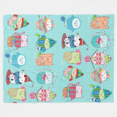 クローズニットフリースブランケット、大 フリースブランケット (正面(横))