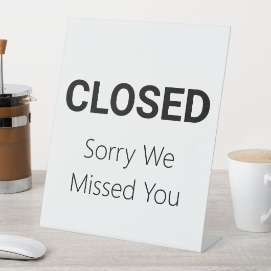 クローズ済み申し訳恋しく思ありませんビジネステンプレート 台座サイン (インサイチュ)