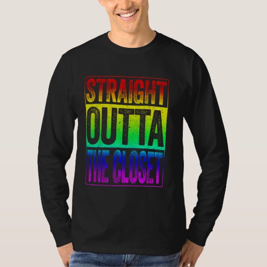 クローゼットから出てきたTシャツ LGBTプライド シャツ (正面)