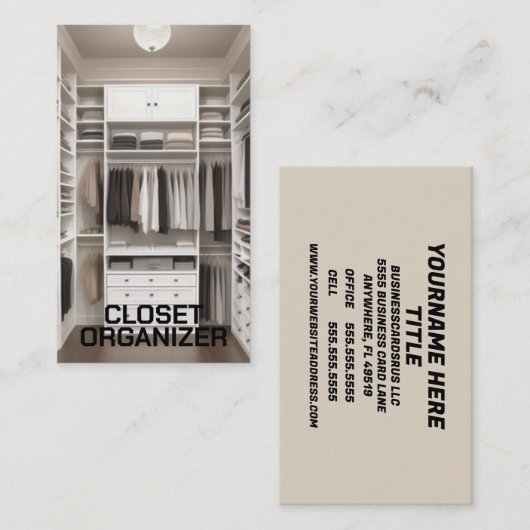 クローゼットの整理 名刺 (正面/裏面)