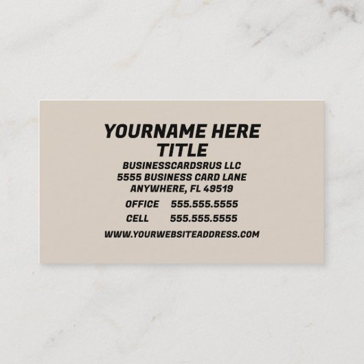 クローゼットの整理 名刺 (裏面)