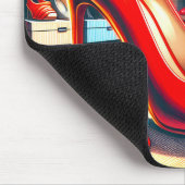 クローゼットの赤いスチレット マウスパッド (コーナー)