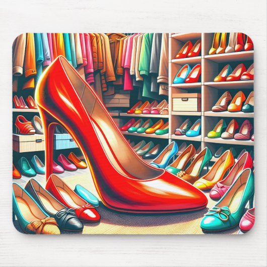 クローゼットの赤いスチレット マウスパッド (正面)