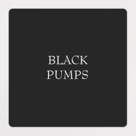 クローゼットの黒い靴の分類ラベル ラベル