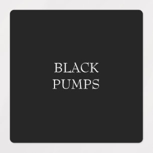 クローゼットの黒い靴の分類ラベル ラベル