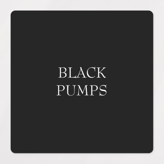 クローゼットの黒い靴の分類ラベル ラベル (デザイン1)