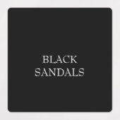 クローゼットの黒い靴の分類ラベル ラベル (デザイン2)