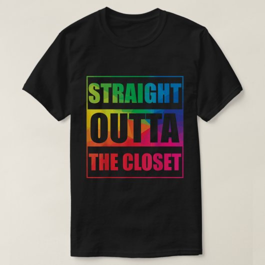クローゼットのLGBTをまっすぐに出す Tシャツ (デザイン正面)