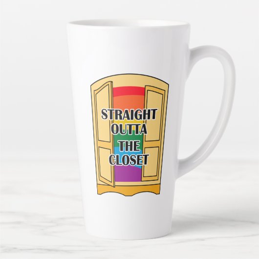 クローゼットを真っすぐ出て カフェラテマグ (右)