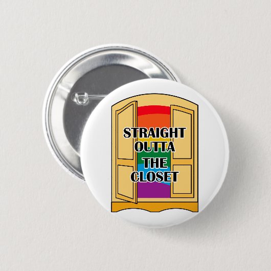 クローゼットを真っすぐ出て 缶バッジ (正面&裏面)