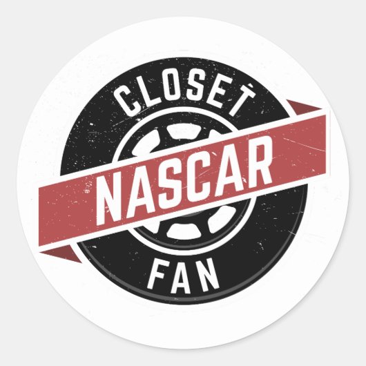 クローゼットNASCARFanステッカー ラウンドシール (正面)
