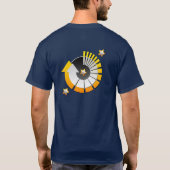 クローディアの黒いオンライン濃紺のTシャツ Tシャツ (裏面)