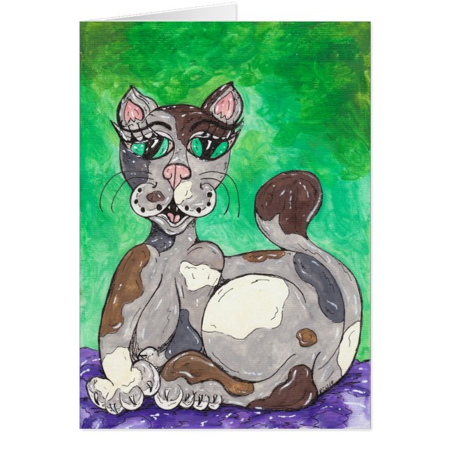 クローディア茶色のぶち猫 (正面)