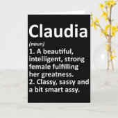 クローディア 誕生日 名前入り ユニーク クリスマス カード (黄色い花)