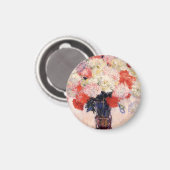 クロードモネによる牡丹の花瓶 マグネット (正面/裏面)