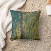 クロードモネのしわやかな柳 クッション (ブランケット)