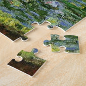 クロードモネの睡蓮と日本の橋 ジグソーパズル (側面)
