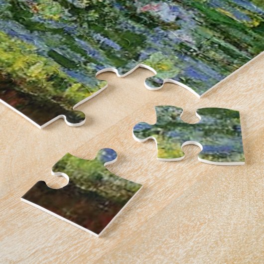 クロードモネの睡蓮と日本の橋 ジグソーパズル (側面)