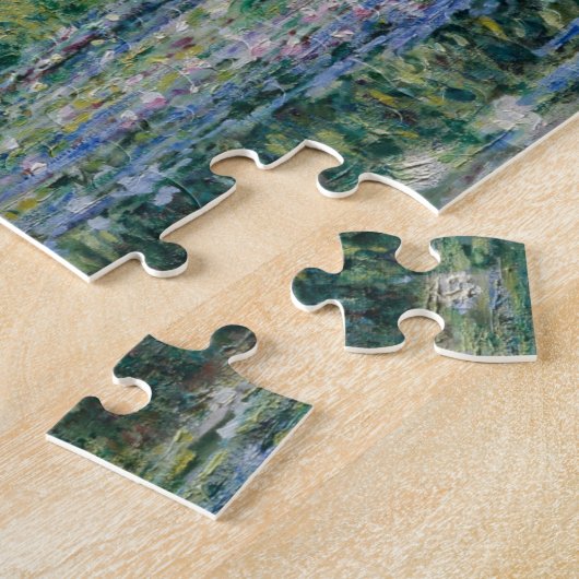 クロードモネの睡蓮と日本の橋 ジグソーパズル (側面)