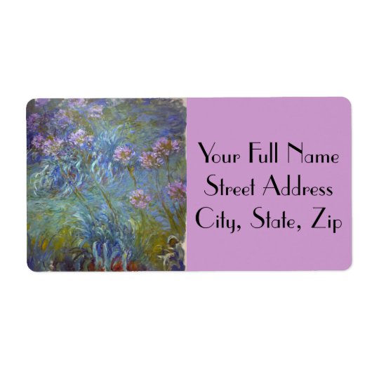 クロードモネアガパンサス ラベル (正面)