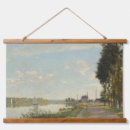 クロードモネアルジェンティーユシャトーリバーアーフランスのト 吊り下げ型タペストリー (正面)