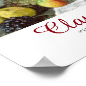 クロードモネアート引用文花と果実 ポスター (角)