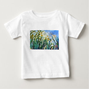 クロードモネイエローアイリスアンドマルヴァ19 ベビーTシャツ