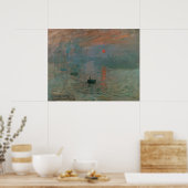 クロードモネインプレッションサンライズクラシック絵を描ズ ポスター (キッチン)