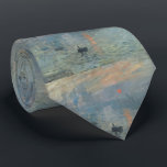 クロードモネインプレッションサンライズソレイルバント ネクタイ<br><div class="desc">印象派絵画の風景のby Claude Monet - クラシック最高傑作 – クロード・モネの自然ス絵画リーズ – Impression Sunrise Soleil Levant</div>