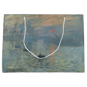 クロードモネインプレッションサンライズソレイルバント ラージペーパーバッグ