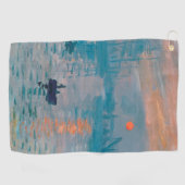 クロードモネインプレッションサンライズフランスの ゴルフタオル (横)