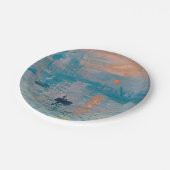 クロードモネインプレッションサンライズフランスの ペーパープレート (アングル)