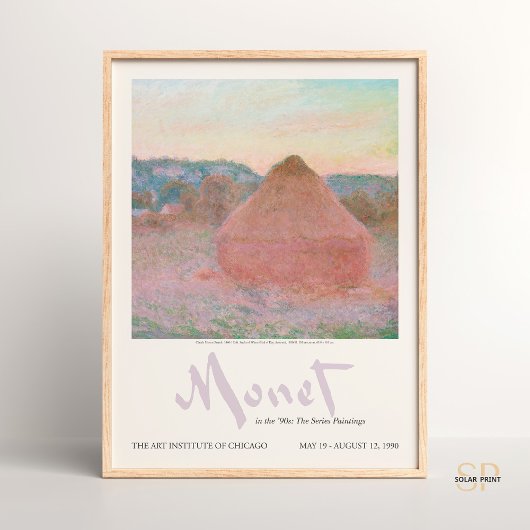 クロードモネウィートスタックスデイエンドオータムヴィンテージ ポスター